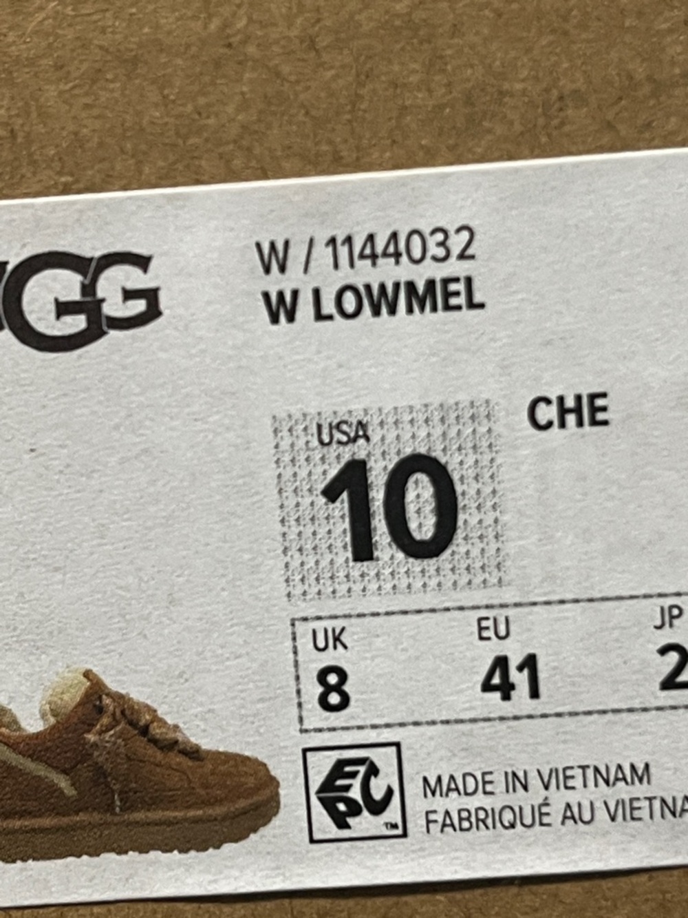 UGG lowmel women’s shoes Chestnut Brown Shearling-Trim Lace-Up Sneakers - Picture 10 of 10
